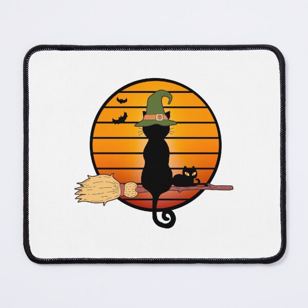 Item preview, Halloween witch cat on a broom designed and sold by bbrown9397.