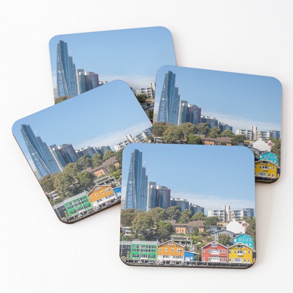 Item preview, Heritage Waterview Wharf and Sydney skyscrapers designed and sold by Martin Berry Photography.