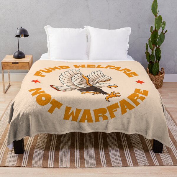 Item preview, Fund Welfare Not Warfare - Traditional American Flash Eagle designed and sold by Picket Club.