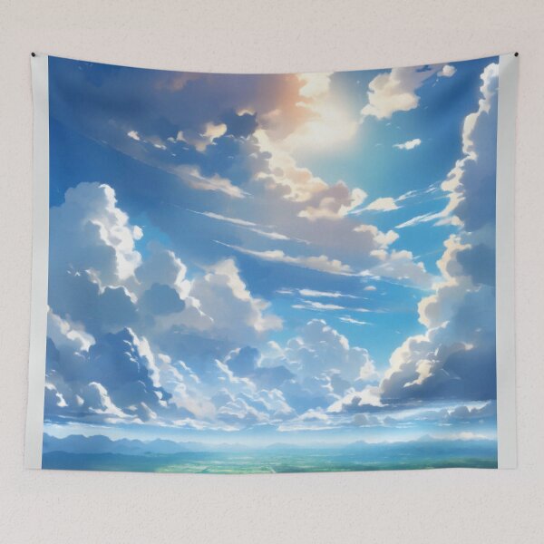 Item preview, Sunlit Clouds Over Tranquil Green Fields designed and sold by Zeph1.