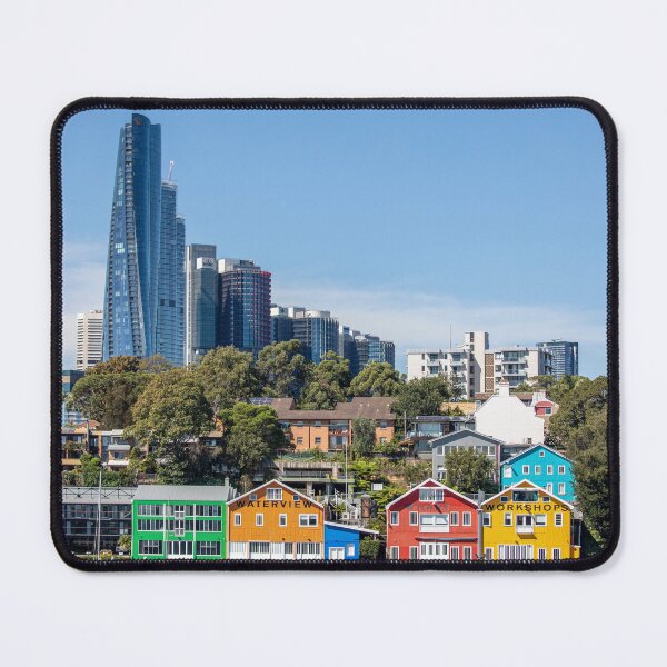 Item preview, Heritage Waterview Wharf and Sydney skyscrapers designed and sold by Martin Berry Photography.