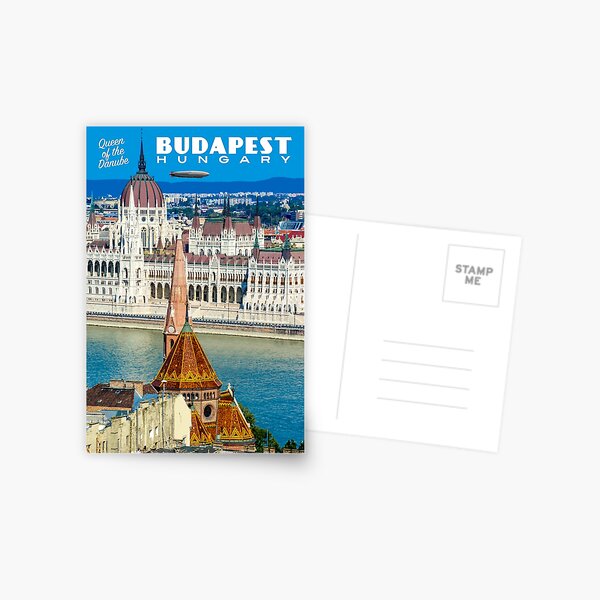 Aperçu de l'œuvre Affiche de voyage de Budapest de style vintage créée et vendue par travelwitheric.