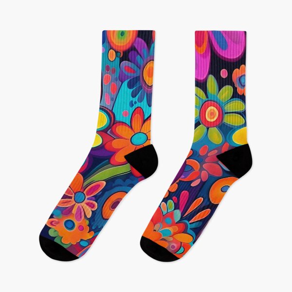 Item preview, Flower Power Colourful Floral Pattern designed and sold by druidwolfart.