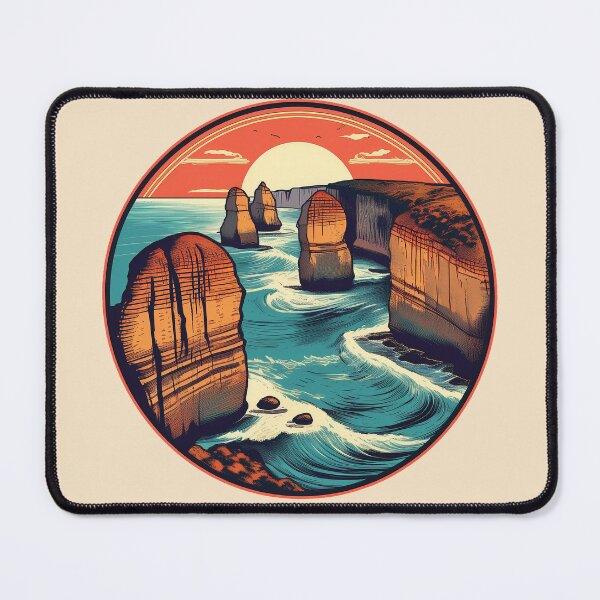 Item preview, 12 Apostles Retro - Vintage Australian Coastal Illustration designed and sold by inknships.