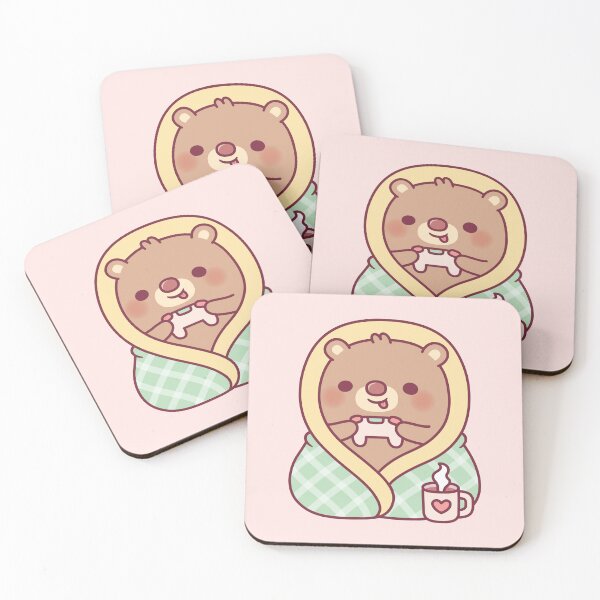 Item preview, Cute Bear Wrapped In Cozy Blanket While Gaming designed and sold by rustydoodle.