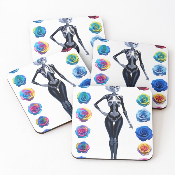 Item preview, Creative Harmony: Colorful Rose with Skeleton and Smiling Faces designed and sold by santyj.