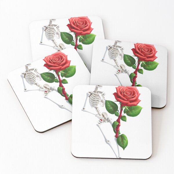 Item preview, Creative Harmony: Red Rose with Skeleton and Smiling Faces designed and sold by santyj.