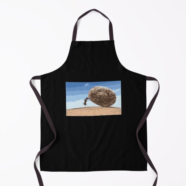 Item preview, Ant pushing stone illustration designed and sold by Corner-Distro.