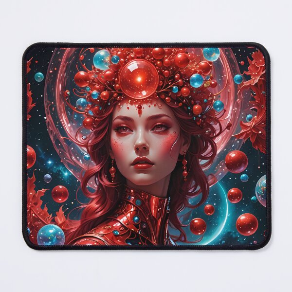Item preview, Portrait the lady in red in space designed and sold by Astralia.