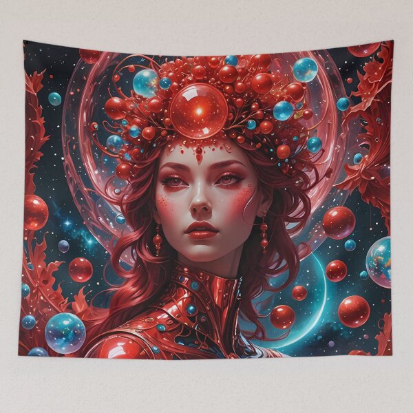 Item preview, Portrait the lady in red in space designed and sold by Astralia.