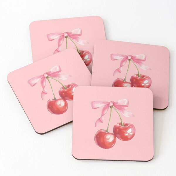 Item preview, cherry with coquette bow aesthetic designed and sold by sarahhelizz.