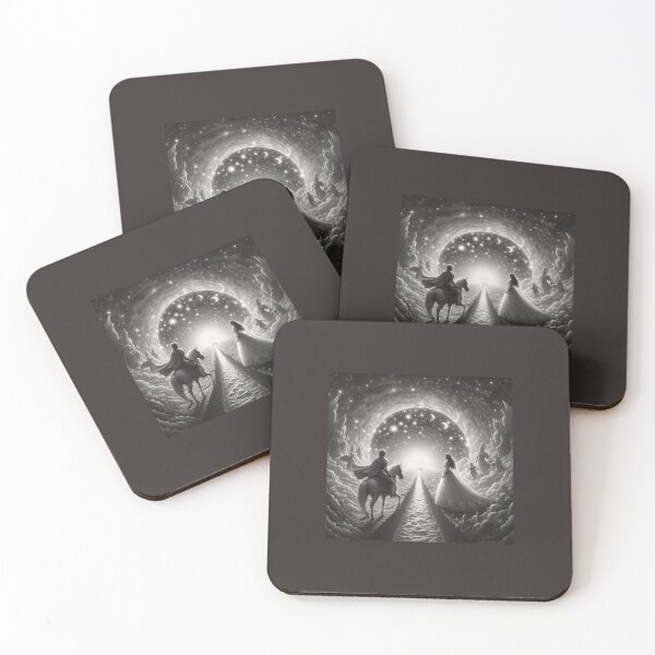 Item preview, Black and White Magic: Starry Tunnel Escape for Horseback Lovers designed and sold by choder61.