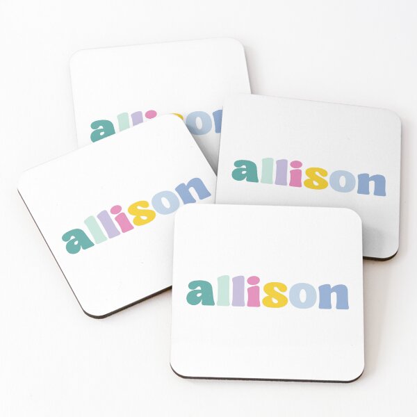 Item preview, Allison - Custom name on colorful block font designed and sold by To the Lua.