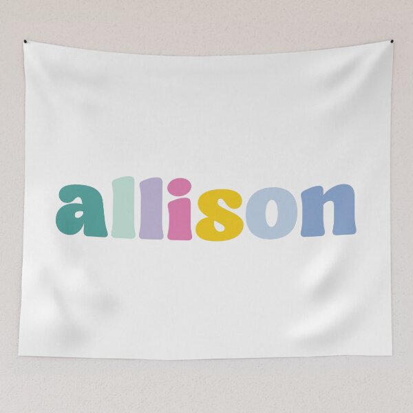Item preview, Allison - Custom name on colorful block font designed and sold by To the Lua.