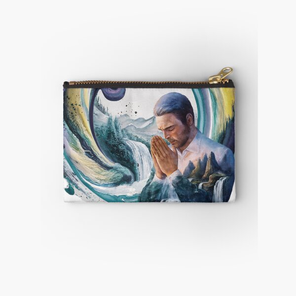 Item preview, Man Praying to Yahuah - Worship - Christian Hebrew Watercolor designed and sold by Narrow-Path.