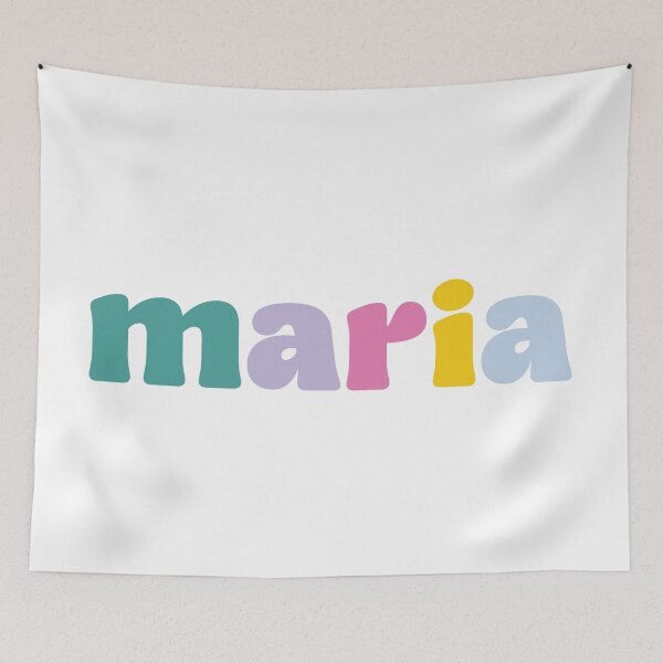 Item preview, Maria - Custom name on colorful block font designed and sold by To the Lua.