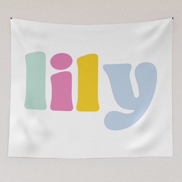 Item preview, Lily - Custom name on colorful block font designed and sold by To the Lua.