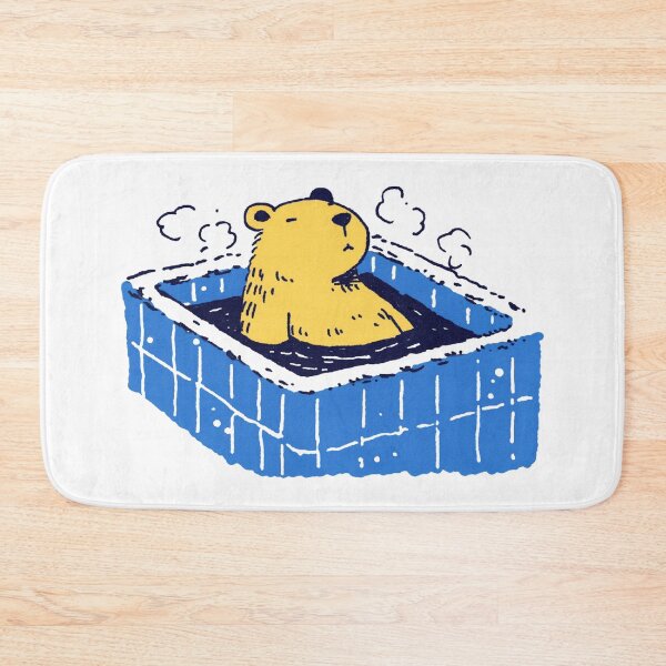 Item preview, Cute Capybara Japanese Bath designed and sold by trajeado14.