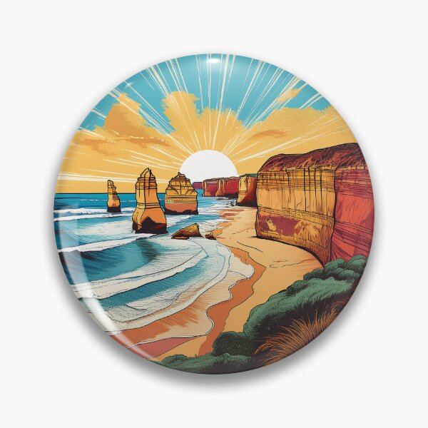 Item preview, Vintage Coastal Art: Retro 12 Apostles designed and sold by inknships.