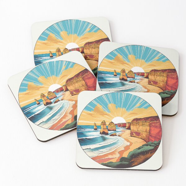 Item preview, Vintage Coastal Art: Retro 12 Apostles designed and sold by inknships.