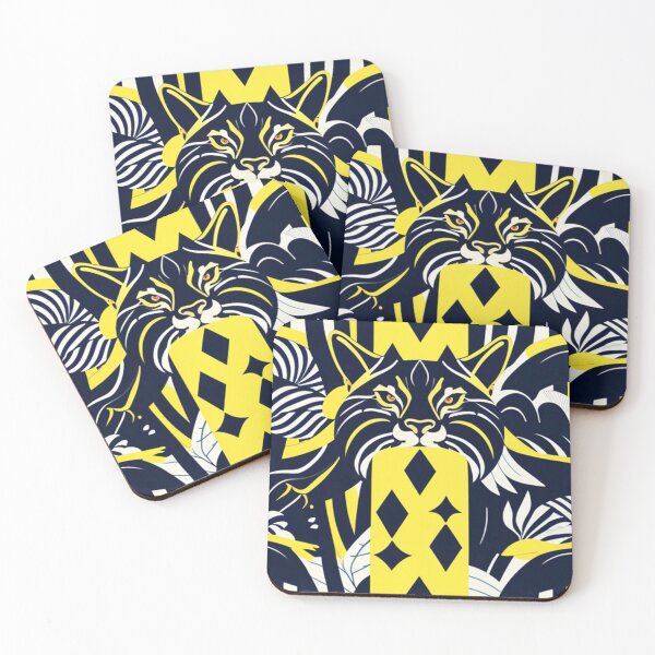 Item preview, Feline in black and yellow  designed and sold by Roxburylane.