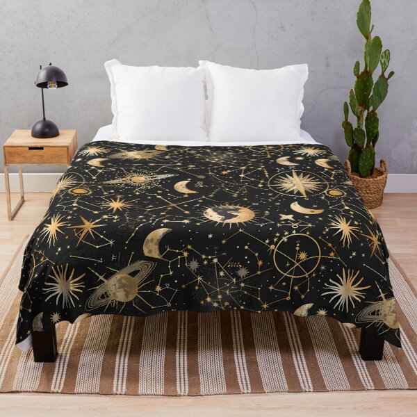 Item preview, Dark academia black and gold astrology pattern designed and sold by EternalScholar.