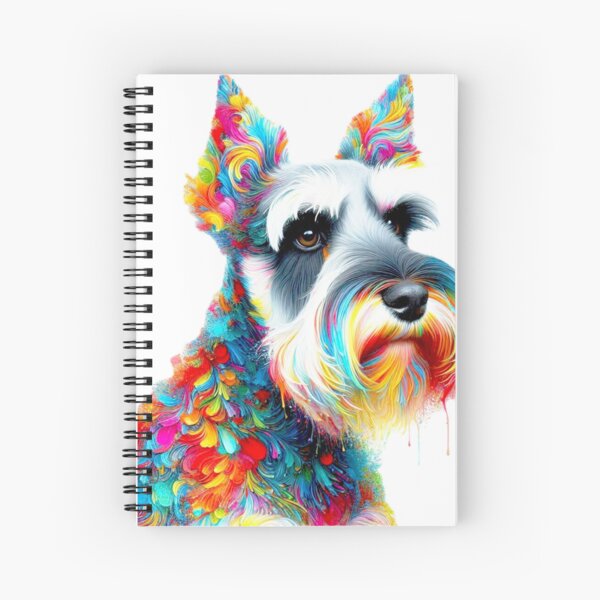 Aperçu de l'œuvre Schnauzer sur l'arc-en-ciel créée et vendue par Schnauzer-Shop.