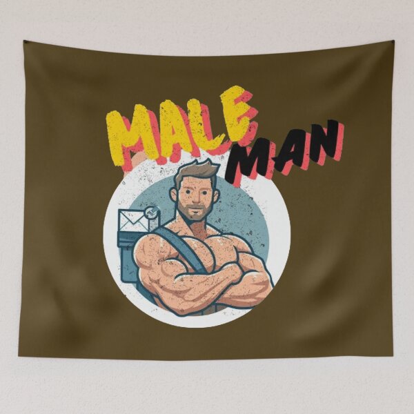 Item preview, Buff Male Man | Mailman Cartoon  designed and sold by IntegriTee.