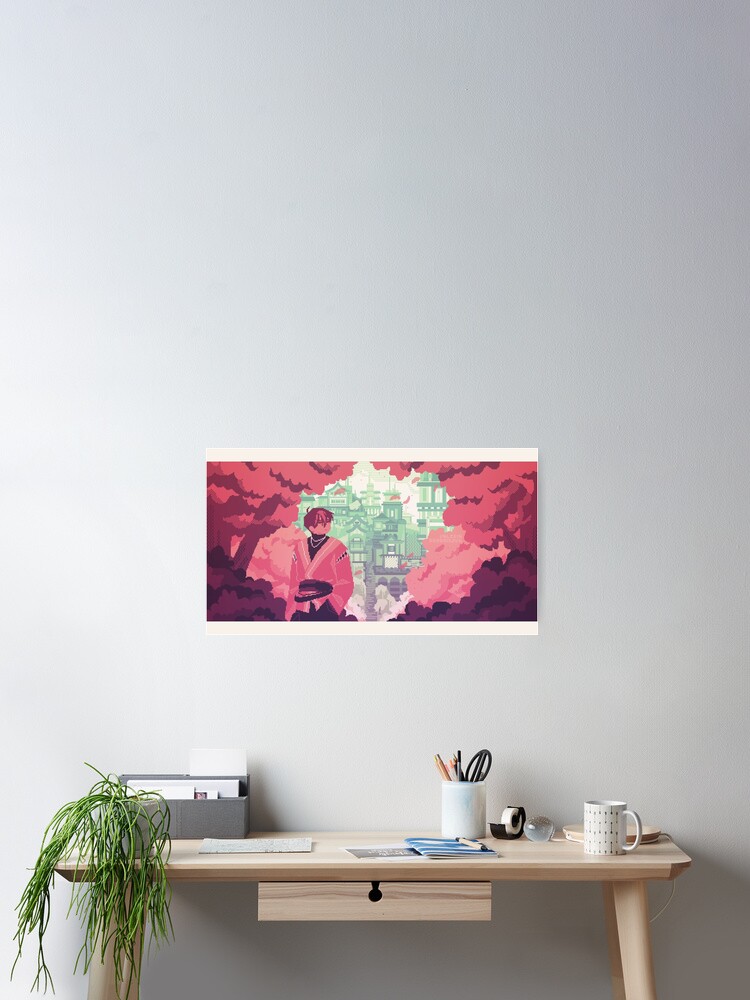 Thumbnail 2 of 3, Poster, pink and green designed and sold by valeriapryanik.