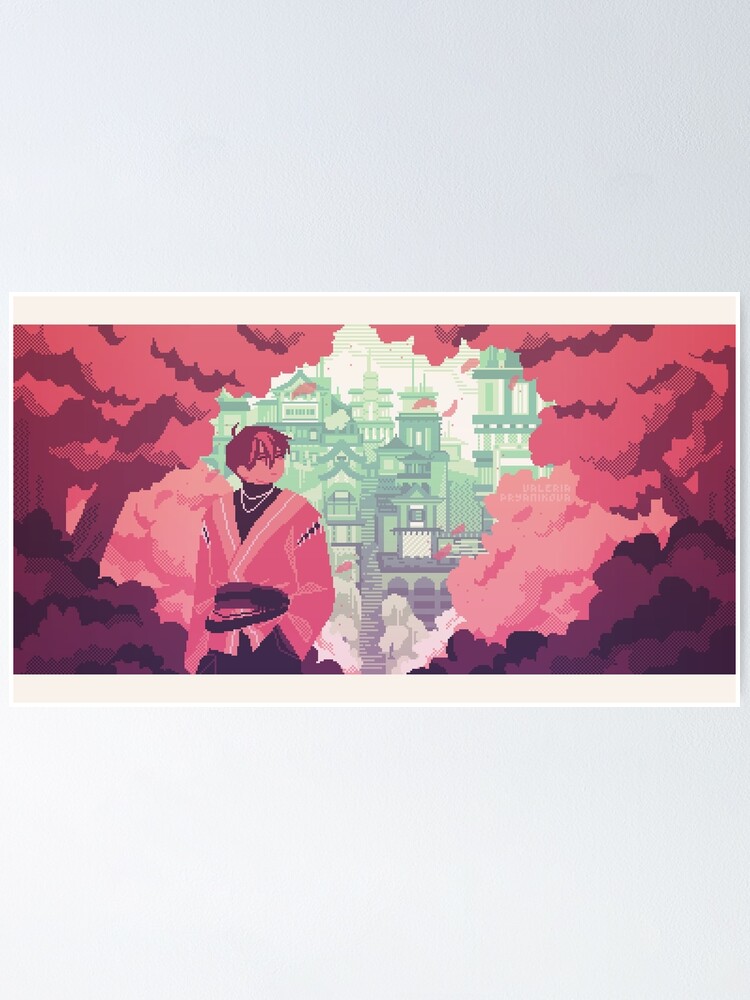 Thumbnail 1 of 3, Poster, pink and green designed and sold by valeriapryanik.