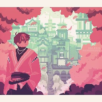 Artwork thumbnail, pink and green by ValeriaPryanikova