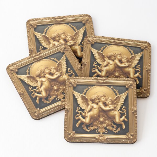 Item preview, Carved Gold Cherubs Tile 8 designed and sold by Bondillero.