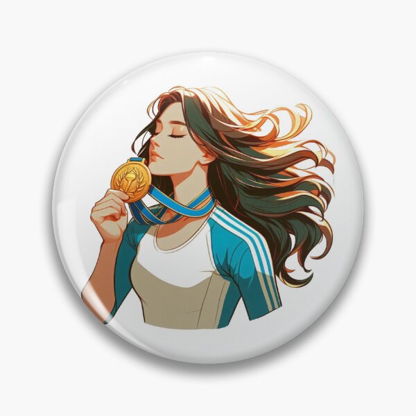 Item preview, Lady sport person with a golden medal designed and sold by Preeyanc.