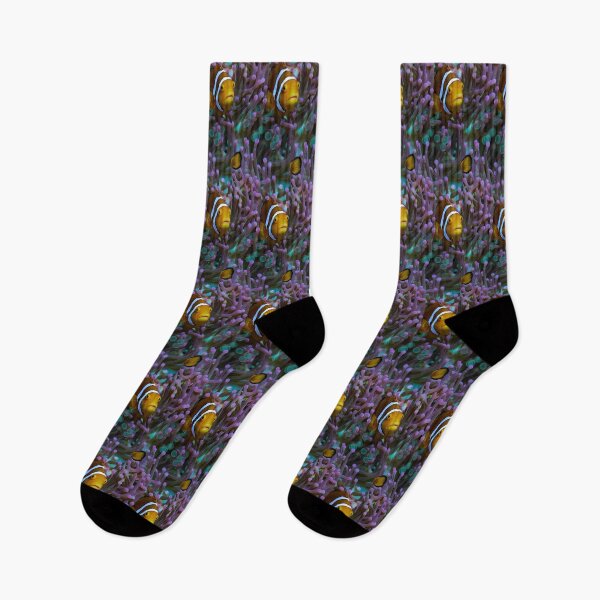 Item preview, Coral Reef with Clown Fish Tropical Paradise Underwater Wonderland Purple Green Orange designed and sold by BadassBazaar.