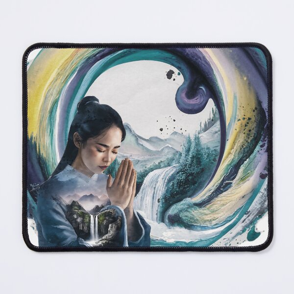 Item preview, Lovely Asian Woman Praying - Beautiful Watercolor Christian T-shirt designed and sold by Narrow-Path.