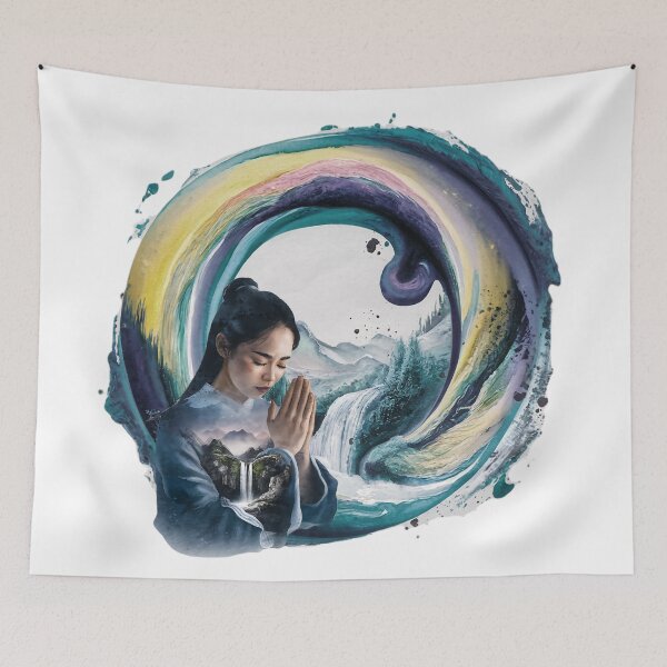Item preview, Lovely Asian Woman Praying - Beautiful Watercolor Christian T-shirt  designed and sold by Narrow-Path.