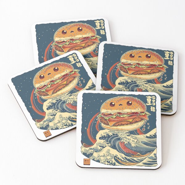 Item preview, Kawaii Japanese style Food Burger Illustration designed and sold by nomiraclehere.