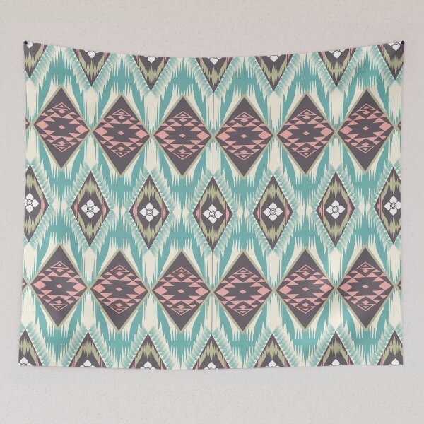 Item preview, Navajo tribal vector seamless pattern. Native American ornament. Ethnic South Western decor style. Boho geometric ornament. Vector seamless pattern. Mexican blanket, rug. Woven carpet illustration designed and sold by yakza-design.