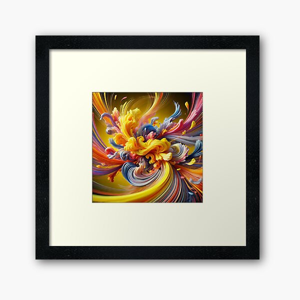 Color Explosion Gerahmter Kunstdruck