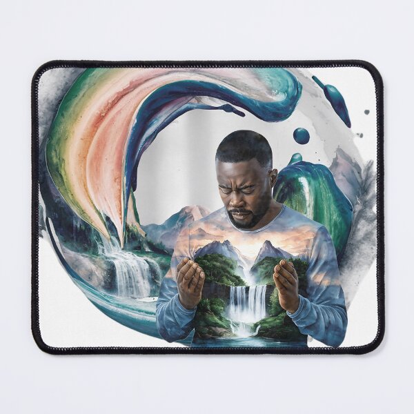 Item preview, Man Worshipping Yahuah - Pray - Christian Hebrew Watercolor designed and sold by Narrow-Path.