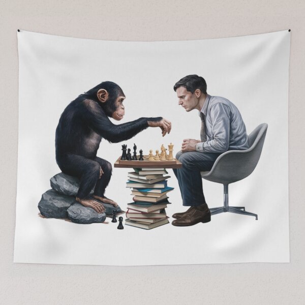 Item preview, Chess game: Ape Vs Human designed and sold by PolygonPinnacle.
