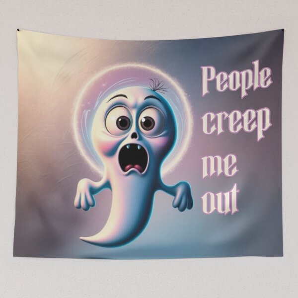 Item preview, "People Creep Me Out" - Ghost Design by LaLi Designs designed and sold by LaLi-Designs.