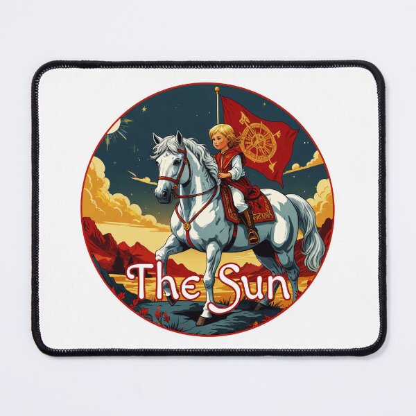 Item preview, Major Arcana Tarot Card The Sun - Blonde Child on a White Horse designed and sold by Pixel Waite.
