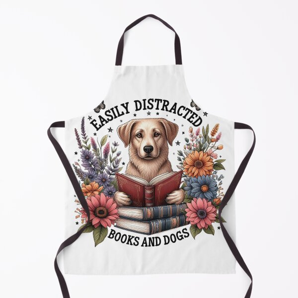 Item preview, Easily Distracted by Books and Dogs designed and sold by clintang.
