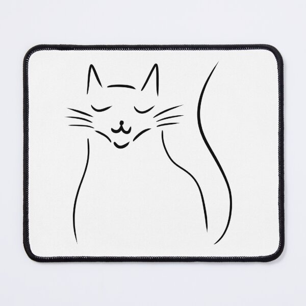 Item preview, Simplistic cat drawing mewing cat meme designed and sold by kitty-kingdom.