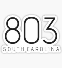SOUTH CAROLINA 803 • BLACK Sticker