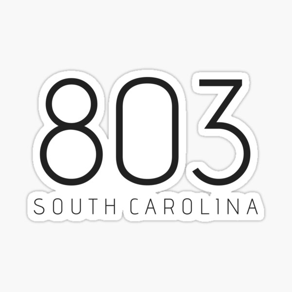 Item preview, SOUTH CAROLINA 803 • BLACK designed and sold by kassander.