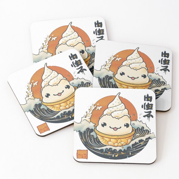 Item preview, Kawaii Japanese style Icecream Food Illustration designed and sold by nomiraclehere.