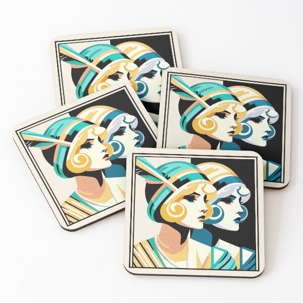 Item preview, Art Deco Flapper Collection #1 008 - The Twins designed and sold by elektronen.