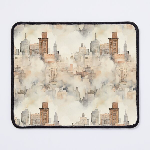 Item preview, Watercolor City Skyline Landscape Patterns designed and sold by Mandie Kuo.